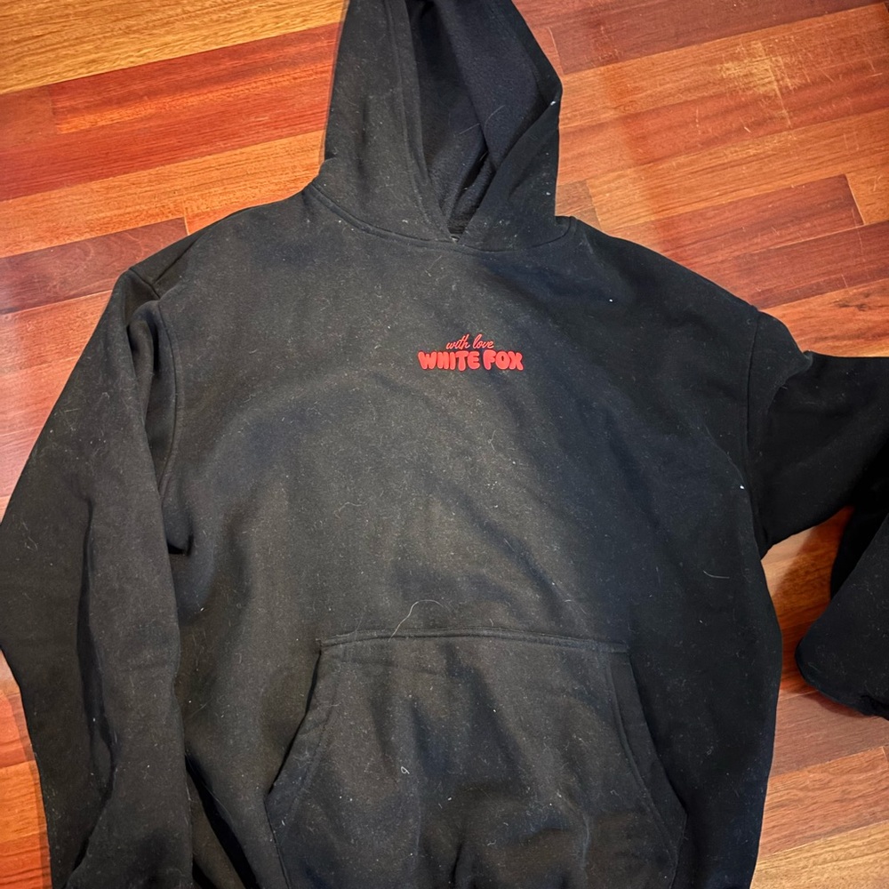 White Fox Boutique Black and Red Hoodie - Picture 2 of 3